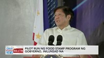 Pilot run ng food stamp program ng gobyerno, inilunsad na | GMA Integrated News Bulletin