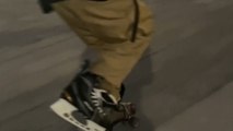 Roller skater boy skates balancing on one leg *Hilarious Roller Skating Fail*