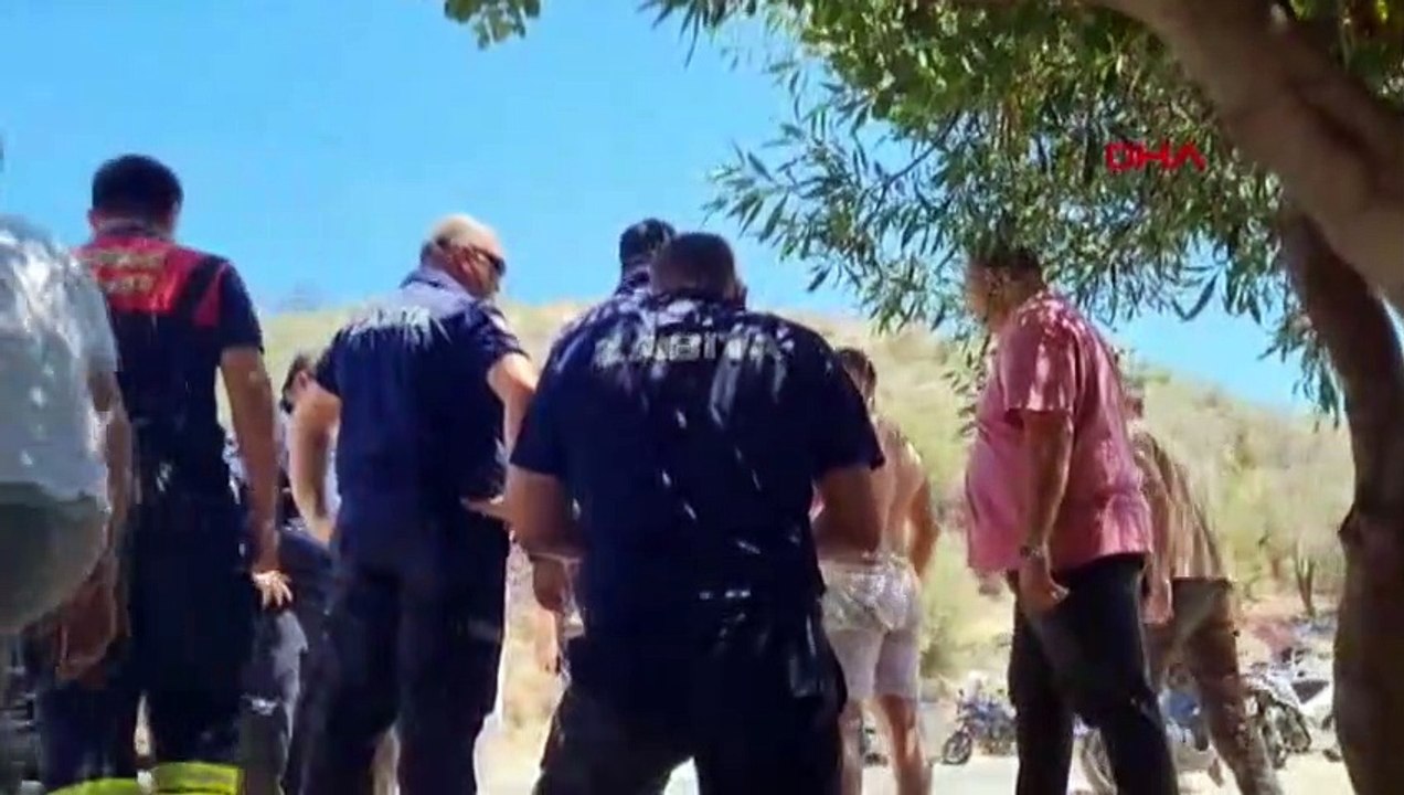 Bodrum'daki yangını çıkaran zanlı denizde boğulmak üzereyken kurtarıldı
