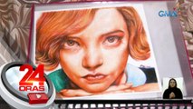 Hyperrealistic portraits ng isang artist na gawa sa crayons, hinangaan | 24 Oras