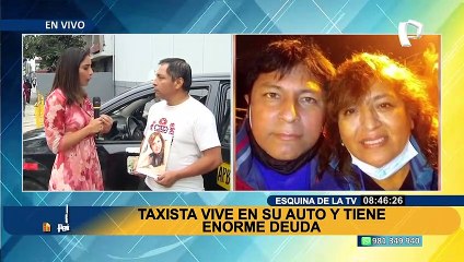 Tras fallecer su esposa, taxista decide vivir en su auto para afrontar deudas que dejó la enfermedad