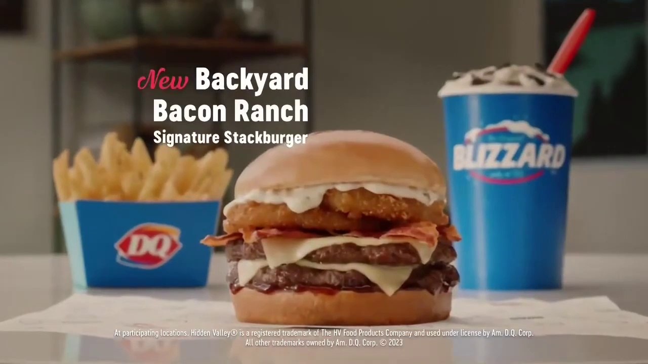 Dairy Queen Commercial - New Backyard Bacon Ranch Signature Stackburger (2023)