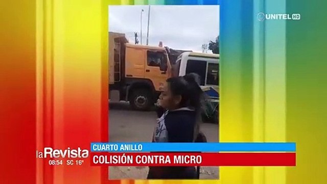 Camión colisionó con micro en la Av. Radial 26 dejando graves daños materiales
