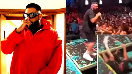 Badshah स्टेज पर Perform करते हुए बुरी तरह गिरे ? Video share कर Singer ने बताया अपना हाल| FilmiBeat