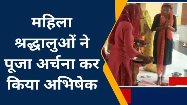 मासलपुर के मुरली मनोहर मंदिर पर पार्थिव शिवलिंग की स्थापना