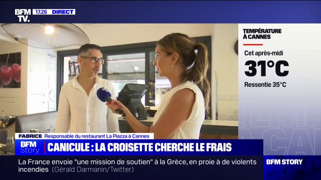 Canicule: les restaurateurs cannois s'adaptent aux fortes chaleurs