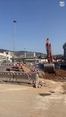 Las grúas y excavadoras avanzan con las obras del Camp Nou