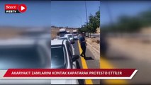 Şanlıurfa'da akaryakıt zammını kontak kapatarak protesto ettiler