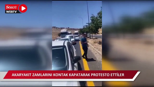 Şanlıurfa'da akaryakıt zammını kontak kapatarak protesto ettiler