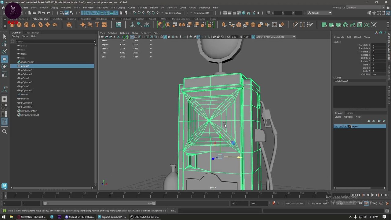 Autodesk Maya Lecture 9 - Creating Sci-Fi Prop: Oxygen Pump - Part 2 | Hastar Creations