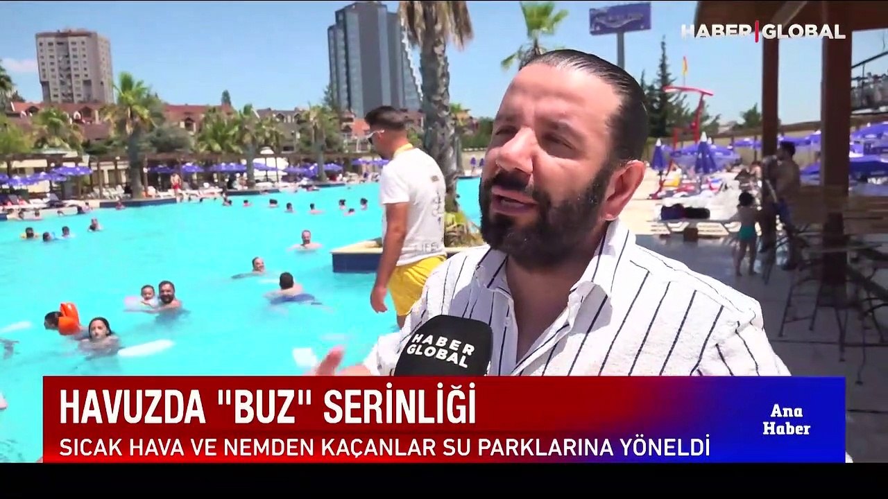 Havuzda "buz" serinliği...  En fazla çocuklar sevindi