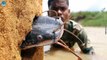 Amazing Hand Fishing Video Dry River Undergropund Big Stuck Fishing By Fisherman #fish