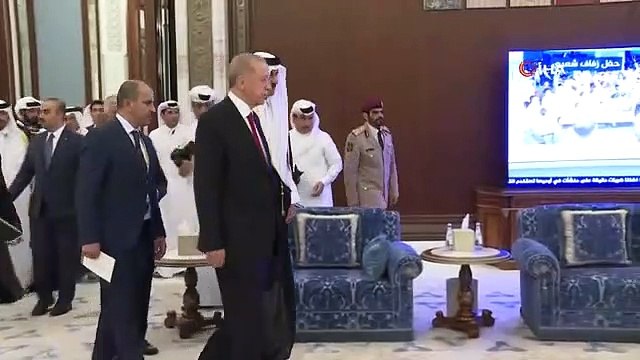 Le président Erdoğan a rencontré l'émir du Qatar Al Thani
