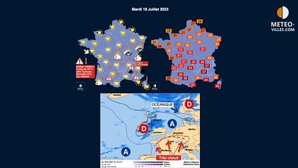 prévisions meteo-villes du mardi 18 juillet 2023