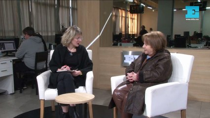 Hilda "Chiche" Duhalde en la redacción de EL DIA