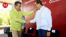 Rutilio Escandón entrega recursos para los programas de pensión a adultos mayores en Chiapas