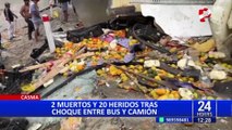 Accidentes de Tránsito: violento choque causa la muerte de dos personas y deja 20 heridos