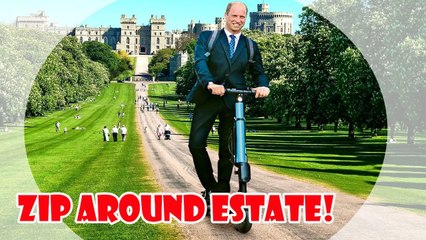 Prince William using eco-friendly electric scooter to zip around Windsor estate