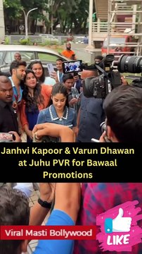 Janhvi Kapoor & Varun Dhawan at Juhu PVR for Bawaal Promotions Viral Masti Bollywood
