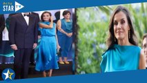 Letizia d’Espagne sublime : en tenue de gala asymétrique bleu canard, elle fait sensation au bras de