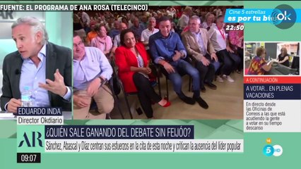 Inda sobre la foto de Feijóo con Marcial Dorado: "Es más sangrante la de Sánchez con Delcy Rodríguez"