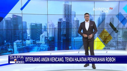 Diterjang Angin Kencang, Tenda Hajatan Pernikahan Roboh