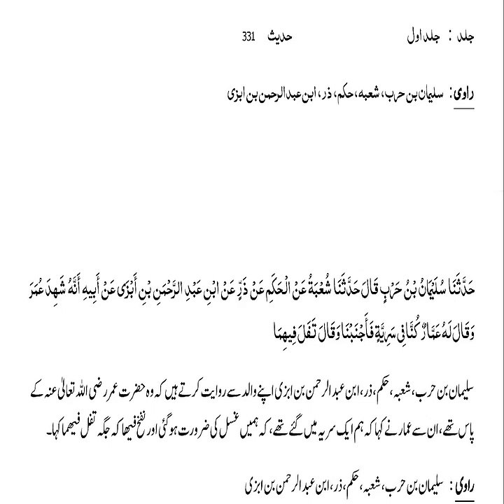 Sahih Bukhari Hadith 331