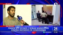 San Miguel: ladrones fingen ser inquilinos y roban mangueras contra incendio en edificio