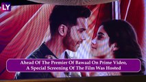 Bawaal Stars Varun Dhawan & Janhvi Kapoor Attend Their Upcoming Prime Video Film’s Screening In Style