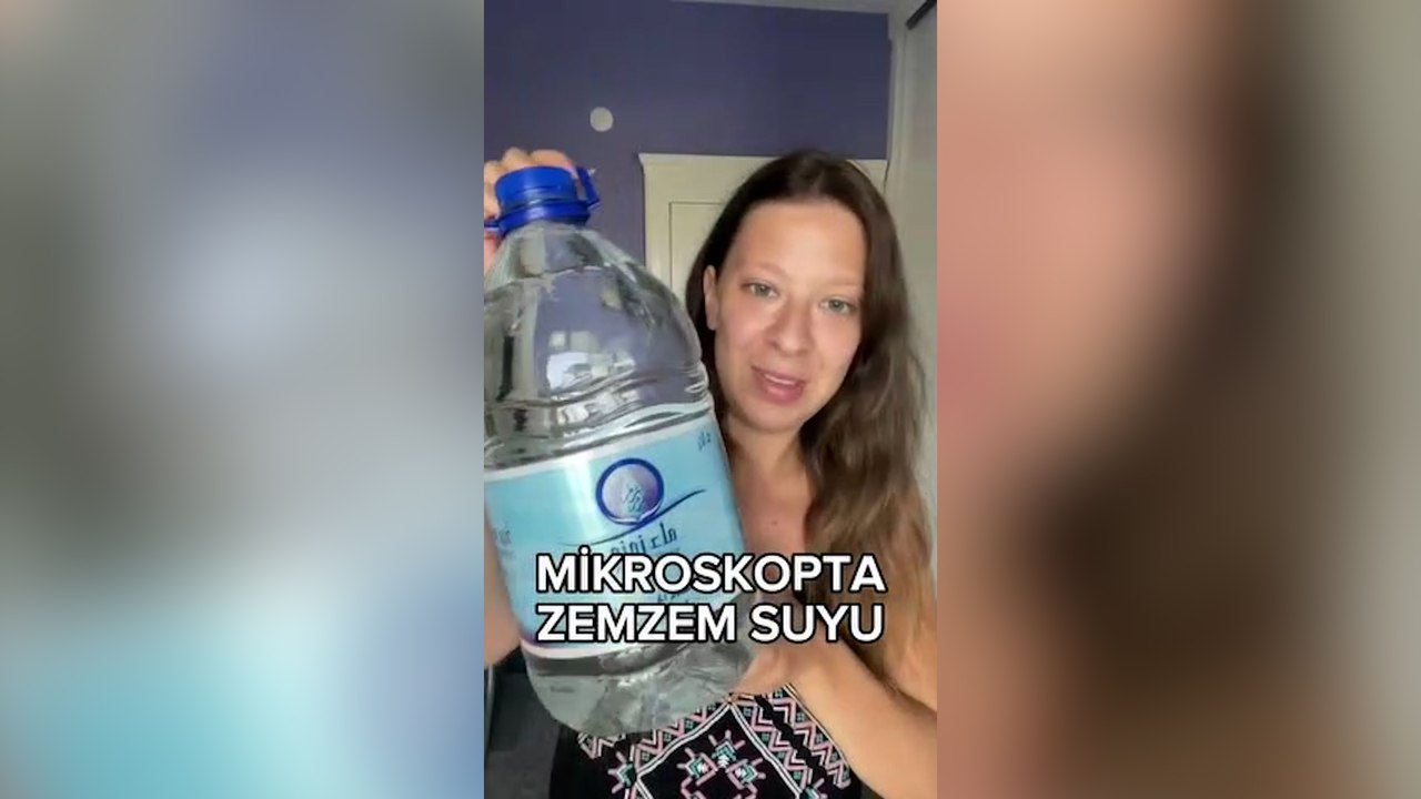 Genetik Mühendisi Dilara Sarı zemzem suyunu mikroskop altında inceledi: 10 kat daha fazla mineral var