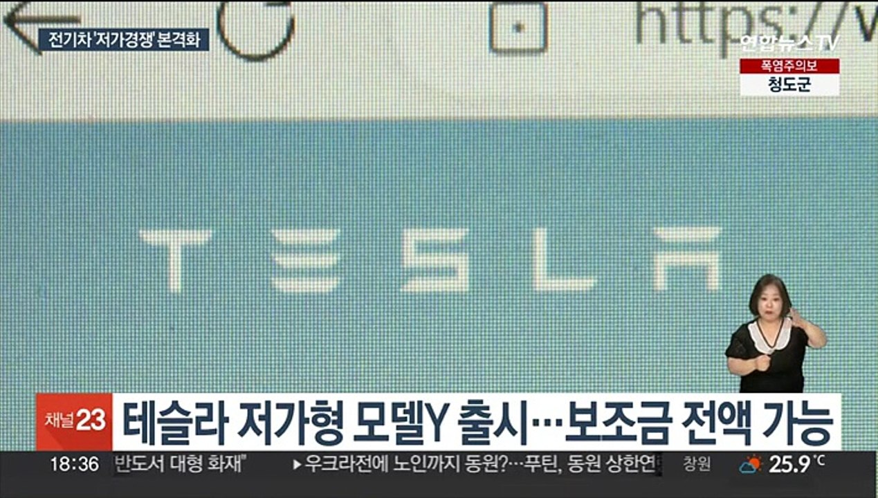 '저가 테슬라' 국내 출시…전기차 가격경쟁 본격화
