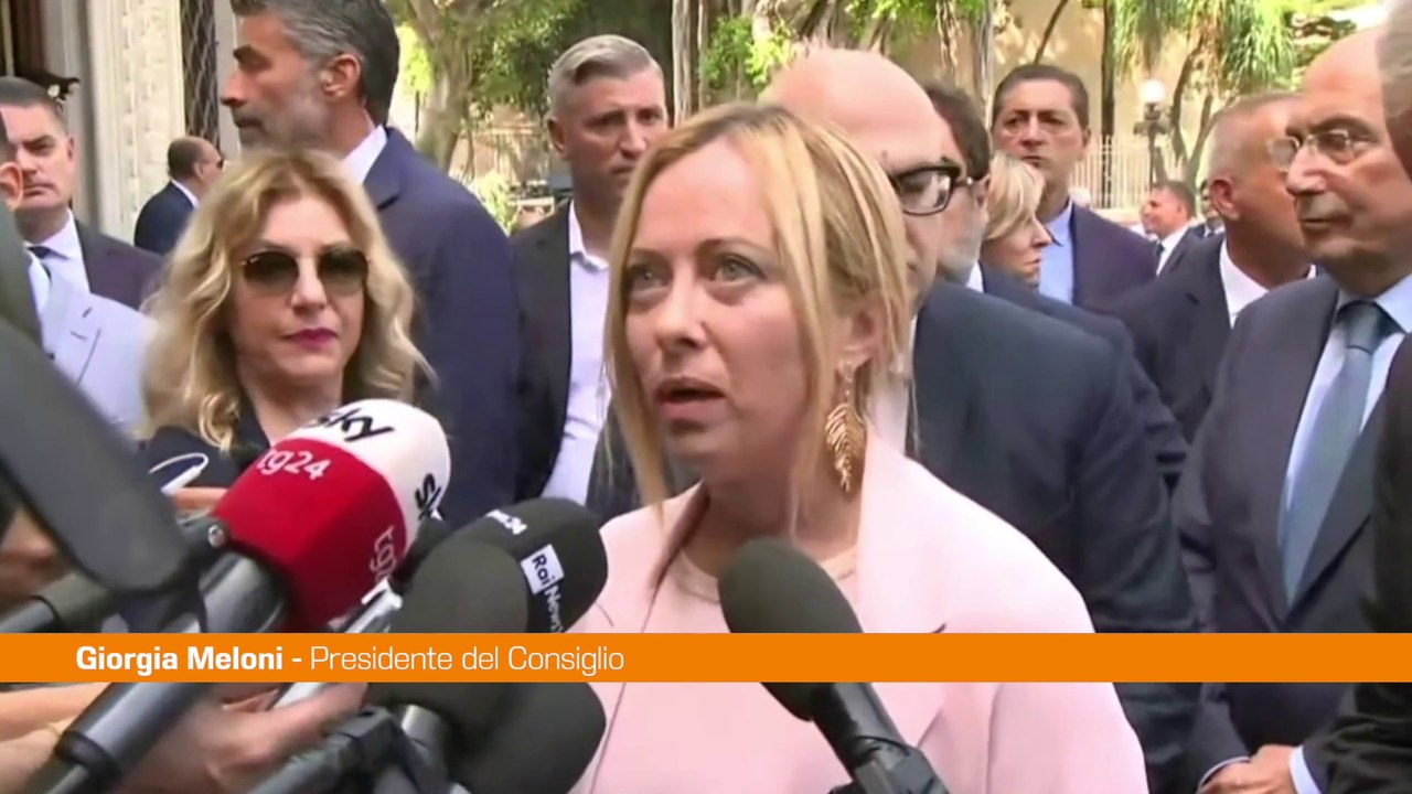 Meloni "Esempio Borsellino e Falcone mi ha spinto fare politica"