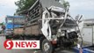 Lorry driver killed in six-vehicle pile-up near Pontian