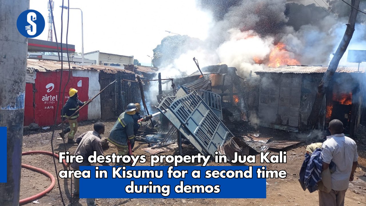 Fire destroys property in Jua Kali area in Kisumu for a second time during demos