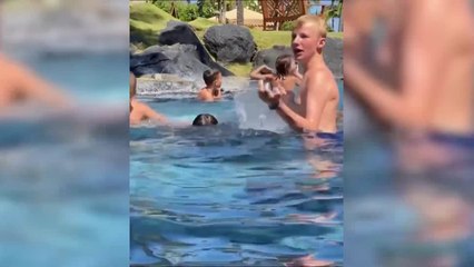 Video: Group of kids "save" Shaq from "drowning"