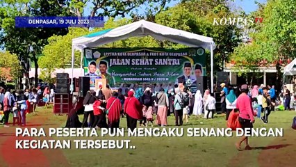 Ribuan Santri di Bali Ikuti Jalan Santai Peringati Tahun Baru Islam