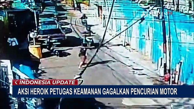 Aksi Heroik Petugas Keamanan Gagalkan Pelaku Curanmor Bersenjata Api