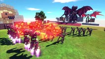 Metal War - Metal Team VS Raijin Kaiju  + Destoroyah Kaiju - Animal Revolt Battle Simulator