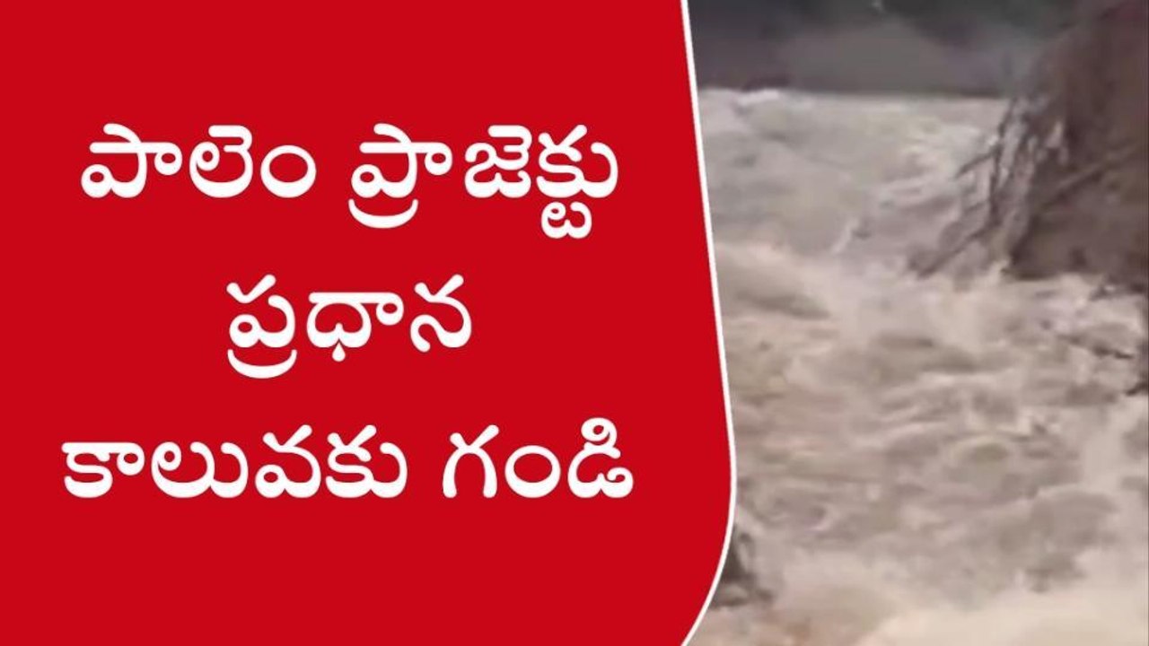 ములుగు: పాలెం ప్రాజెక్టు ప్రధాన కాలువకు గండి