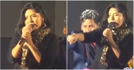 Yarita Lizeth detiene concierto para expulsar a agresor