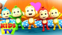 Five Little Monkeys Jumping On The Bed - Nursery Rhymes & Songs For Babies