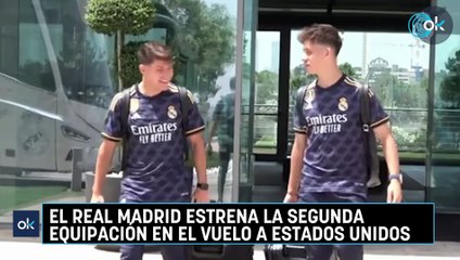 El Real Madrid estrena la segunda equipación en el vuelo a Estados Unidos