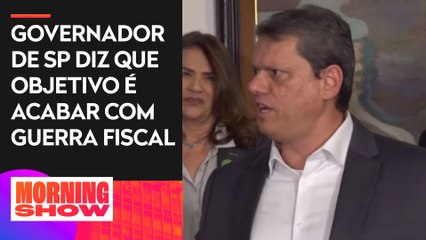 Tarcísio fala sobre texto de reforma tributária em conversa com jornalistas