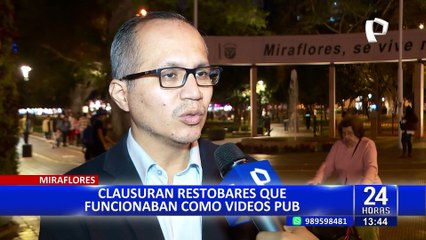 Miraflores: clausuran restobares que funcionaban como videos pub