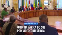 Putin falha presença na cimeira dos BRICS mas intervém por videochamada