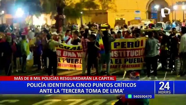 Tercera 'Toma de Lima': policía identifica cinco puntos críticos ante manifestaciones