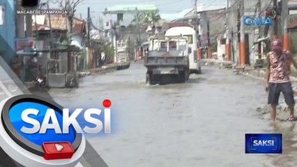 Ilang bahagi ng Apalit-Macabebe-Masantol Road sa Pampanga, baha pa rin | Saksi