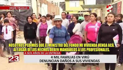 Sada Goray: cuatro mil familias reportan daños en primeras casas que construyó la empresaria