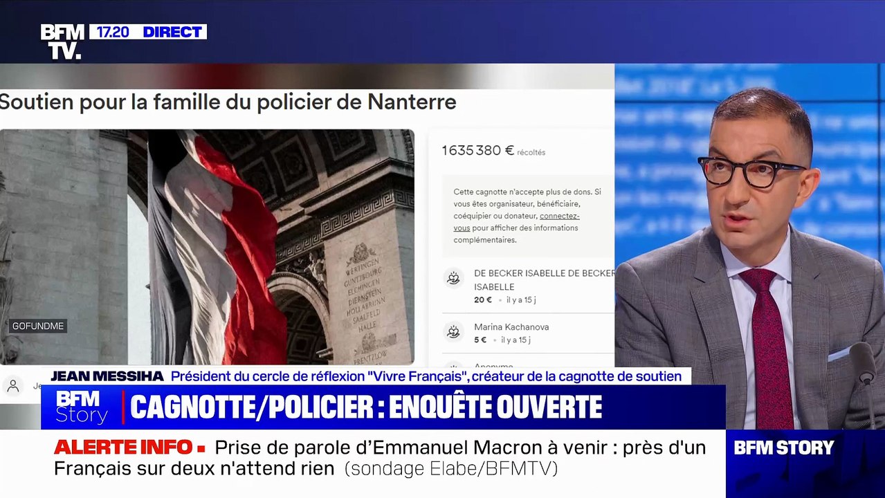 Enquête ouverte par la justice sur la cagnotte pour la famille du policier - Jean Messiha réagit : "Je ne comprends pas pourquoi la famille de Nahel porte plainte. Quel est leur préjudice ?"