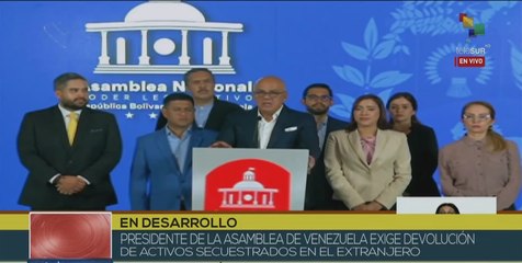 Presidente de Asamblea Nacional de Venezuela condena secuestro de activos nacionales
